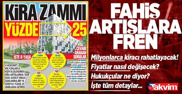 Kira artışına %25 sınırı
