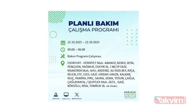 İstanbul elektrik kesintisi: 23 ilçe için saat verildi! BEDAŞ duyurdu - 27