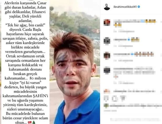 Elinde hortumla yangının ortasına giren İbrahim Çelikkol'dan açıklama var! 3 gece sabahladı 'bütün cesur yüreklere selam olsun'-7