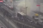 SON DAKİKA: Şişli’de metrobüste yangın