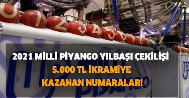 2021 Milli Piyango Yılbaşı çekilişi 5.000 TL ikramiye kazanan numaralar! MPİ 2020 yılbaşı 5 bin TL kazanan rakamlar...