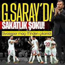 Galatasaray’da şok sakatlık! Sivasspor maçı 11’inden çıkarıldı