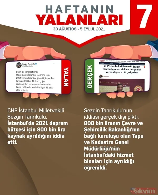 CHP ve yandaşlarının bu haftaki yalanları! 30 Ağustos-5 Eylül - 7