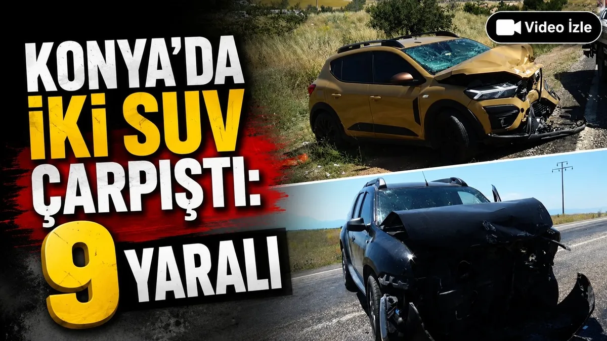 Konya'da iki SUV çarpıştı: 9 yaralı