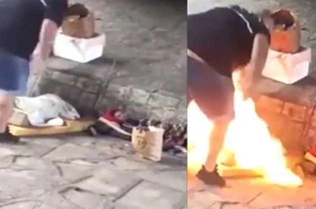 Arjantin'de akıllara durgunluk veren olay! Evsizlerin üzerine alkol döküp yaktı