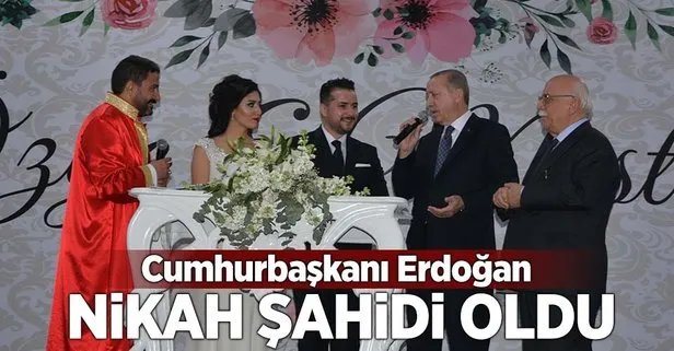 Cumhurbaşkanı Erdoğan, nikah şahidi oldu
