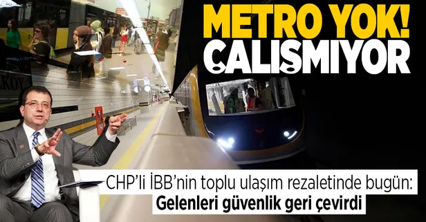 CHP'li İBB'nin toplu ulaşım rezaletinde bugün: Üsküdar-Çekmeköy metrosu arızalandı vatandaş isyan etti
