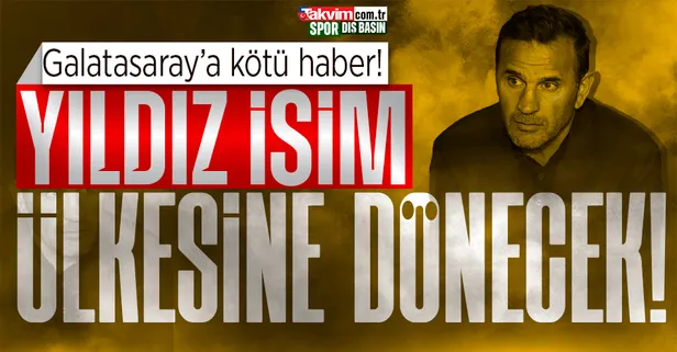 Galatasaray'a transferde kötü haber! Eski takımına dönecek