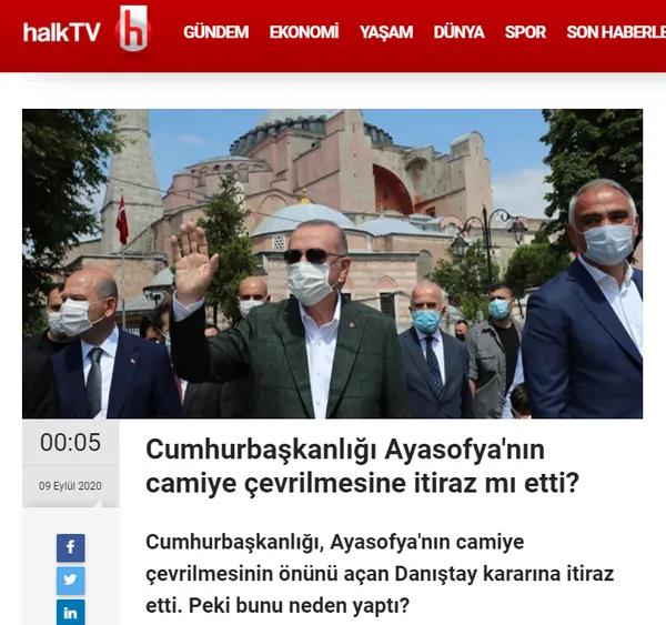 ODA TV, TELE1, Halk TV ve Birgün gazetesinin Ayasofya yalanı ortaya çıktı! CHP yandaşı çamur medyasının yalanını Cumhurbaşkanlığı ifşa etti-3