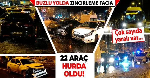 Don ve buzlanma kazaları da beraberinde getirdi! Diyarbakır’da 22 araç birbirine girdi: 10 yaralı