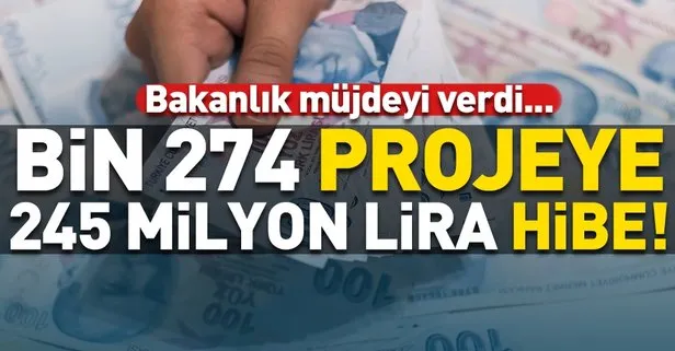 Bin 274 projeye 245 milyon lira hibe!
