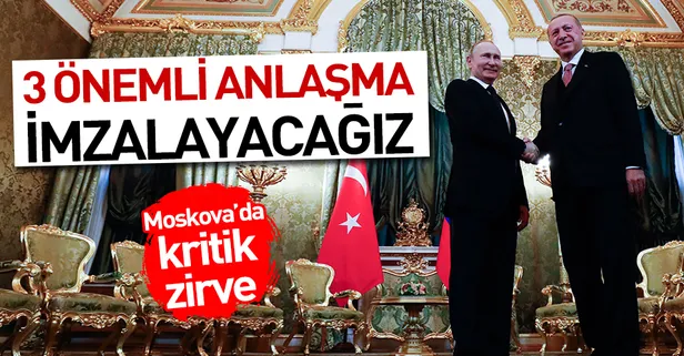 Son dakika: Başkan Erdoğan ve Putin'den Moskova'da kritik mesajlar