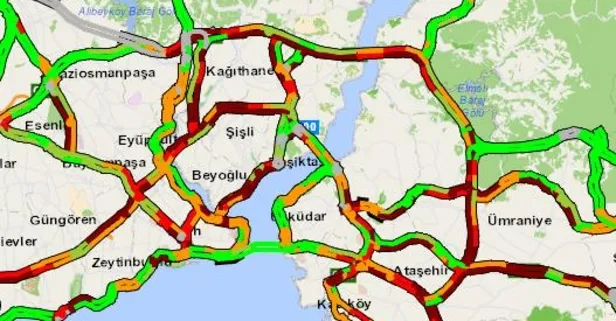 Son dakika: İstanbul'da trafik çilesi bitmek bilmiyor! Yoğunluk yüzde 80'e dayandı