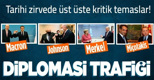 SON DAKİKA: Başkan Erdoğan’dan NATO Zirvesi’nde diplomasi trafiği: Macron, Johnson, Merkel, Miçotakis...