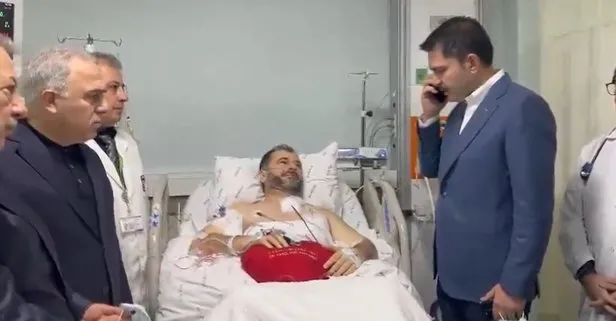 Cumhur İttifakı İBB Başkan Adayı Murat Kurum, Fatih Camii İmamı Galip Usta’yı hastanede ziyaret etti! Başkan Erdoğan telefonda görüştü