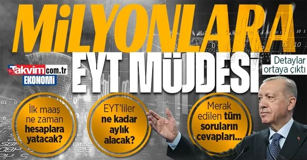 Başkan Erdoğan müjdeyi verdi EYT reformunda detaylar ortaya çıktı! EYT’liler ilk maaşı ne zaman alacak?