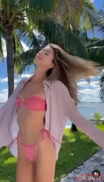 Şevval Şahin pembe bikinisiyle kendinden geçti! Dans şovunu yayınladı ortalık karıştı! ‘Kendi başına’ kalınca bakın neler yapıyormuş... - 9