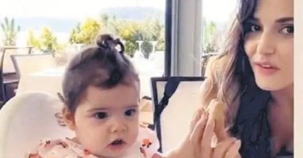 Güzel oyuncu Hande Erçel'den yeğeni minik Aylin Mavi ile gülümseten anlar