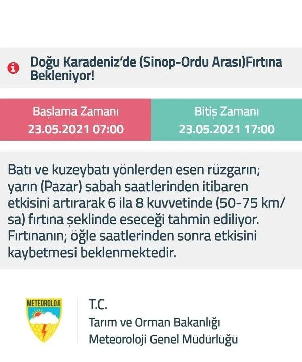 Son dakika: Meteoroloji'den o iller için kuvvetli yağış uyarısı | 23 Mayıs HAVA DURUMU-3