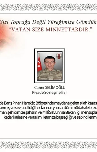 Silah kazasında yaralanan asker şehit oldu