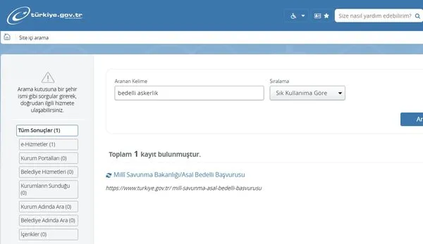 e devletten bedelli askerlik basvurusu