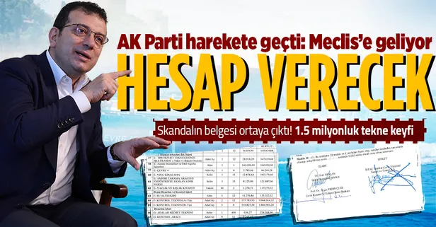 Ekrem İmamoğlu'nun eve git gel yapmak için kullandığı makam teknesine aylık 377 bin 783 lira kira ödediği ortaya çıktı