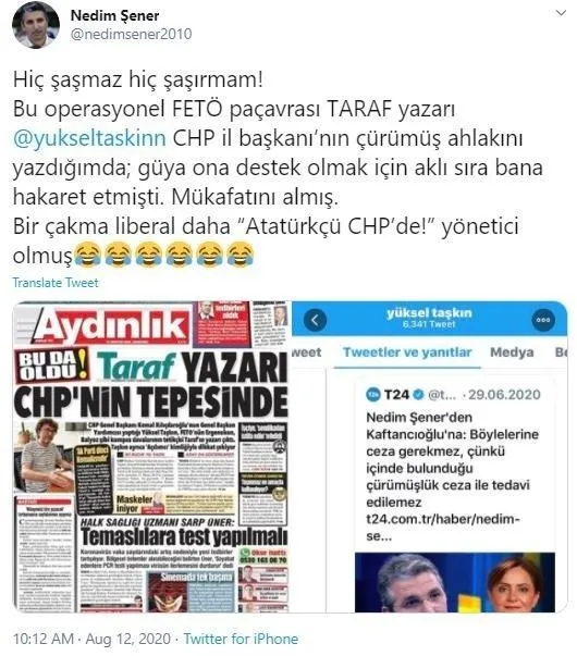 CHP'nin KHK ihaneti! Kılıçdaroğlu önce 'işe iade' sözü verdi sonra yardımcısı Yüksel Taşkın'ı FETÖ'cülerin yayınına gönderdi-4