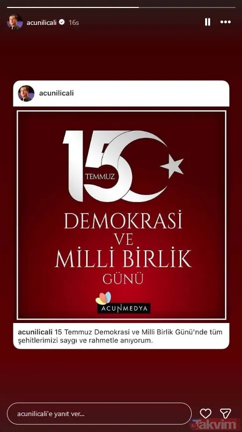 O kara geceyi unutmadılar! Ünlülerden 15 Temmuz mesajı: "Kim bu devleti bölmek isterse karşısında dimdik dururuz!" | Esra Erol, Müge Anlı, Sinan Akçıl... - 12