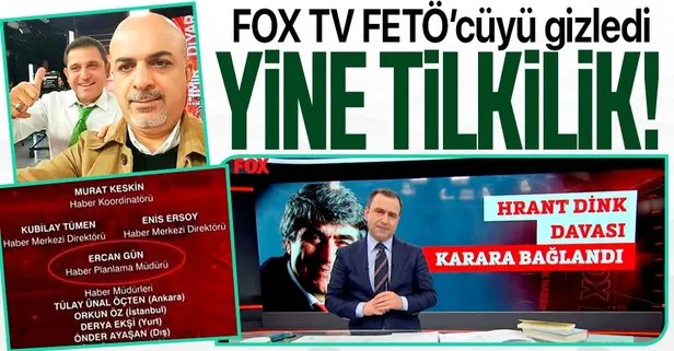FOX TV, FETÖ’cü Ercan Gün’ün Hrant Dink cinayetinden hapis cezası almasını görmezden geldi!