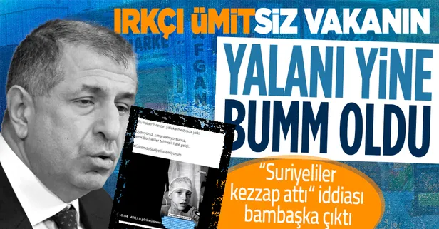 Sığınmacılar üzerinden provokasyon yapan Ümit Özdağ'ın 'Suriyeliler küçük çocuğa kezzap attı' iddiası yalan çıktı