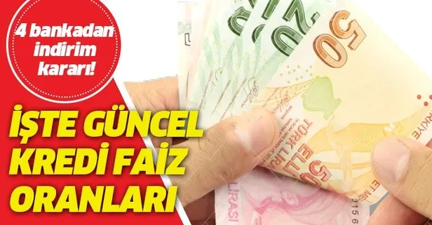 Banka faiz oranları indirim müjdesi! 4 bankadan indirim kararı!