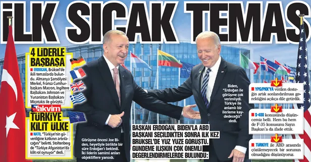 Başkan Recep Tayyip Erdoğan, Biden ile yaptığı görüşmenin çok yapıcı geçtiğini belirtti