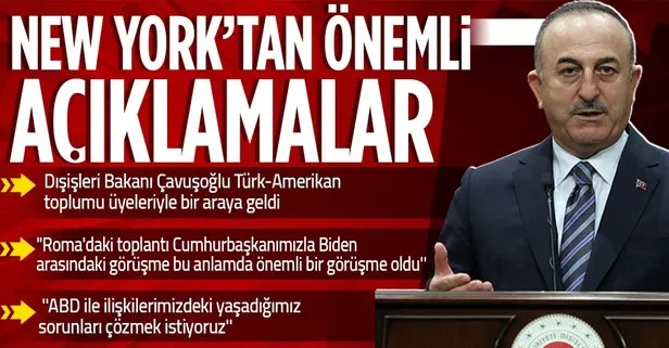 Çavuşoğlu’ndan ABD’de önemli açıklamalar