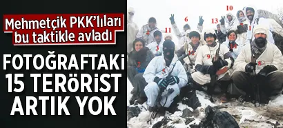 Bu fotoğraftaki 15 terörist öldürüldü
