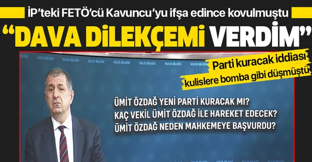 İYİ Parti'den ihraç edilen edilen Ümit Özdağ yeni parti kuracak mı? A Haber'e özel açıklamalar