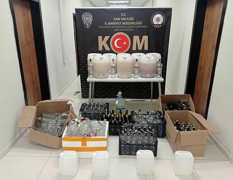 Yılbaşı öncesi 254 litre sahte alkol ele geçirildi