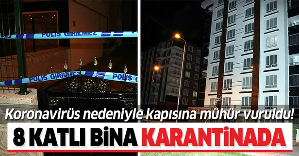Kayseri'de 8 katlı bina karantinada!