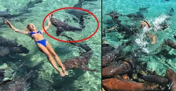 Instagram pozu vermek isteyen Katarina Zatutskie köpek balığı saldırısına uğradı