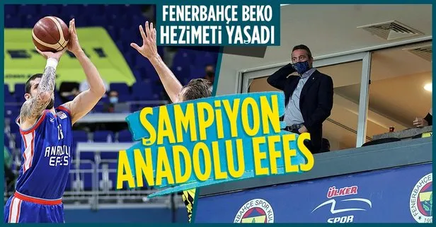 Son dakika! Anadolu Efes, Fenerbahçe Beko’ya hezimet yaşatarak şampiyon oldu