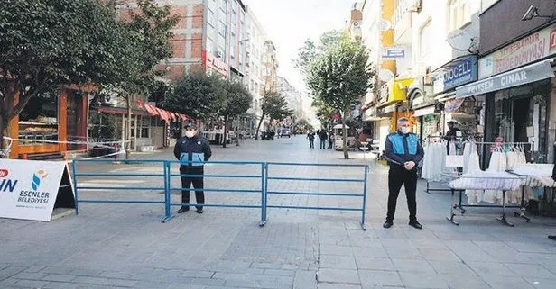 İstanbul Esenler’de Coronavirüs tedbirleri kapsamında 2 cadde kapatıldı