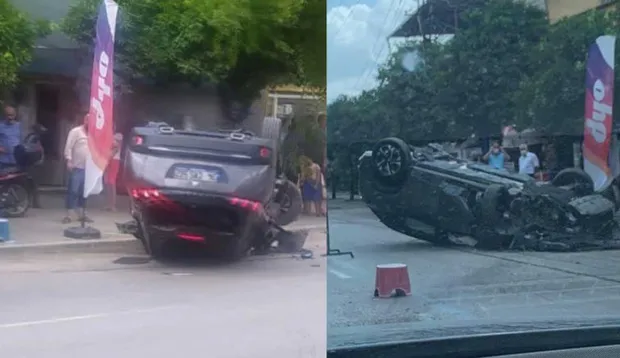 Ünlü oyuncu İlker Aksum kaza yaptı aracı tepetaklak oldu! Araçta sıkıştı kaldı işte İlker Aksum'un son sağlık durumu-3