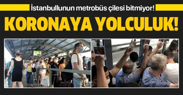İstanbul’da endişe yaratan görüntü! Metrobüslerde sosyal mesafesiz yolculuk kameralarda