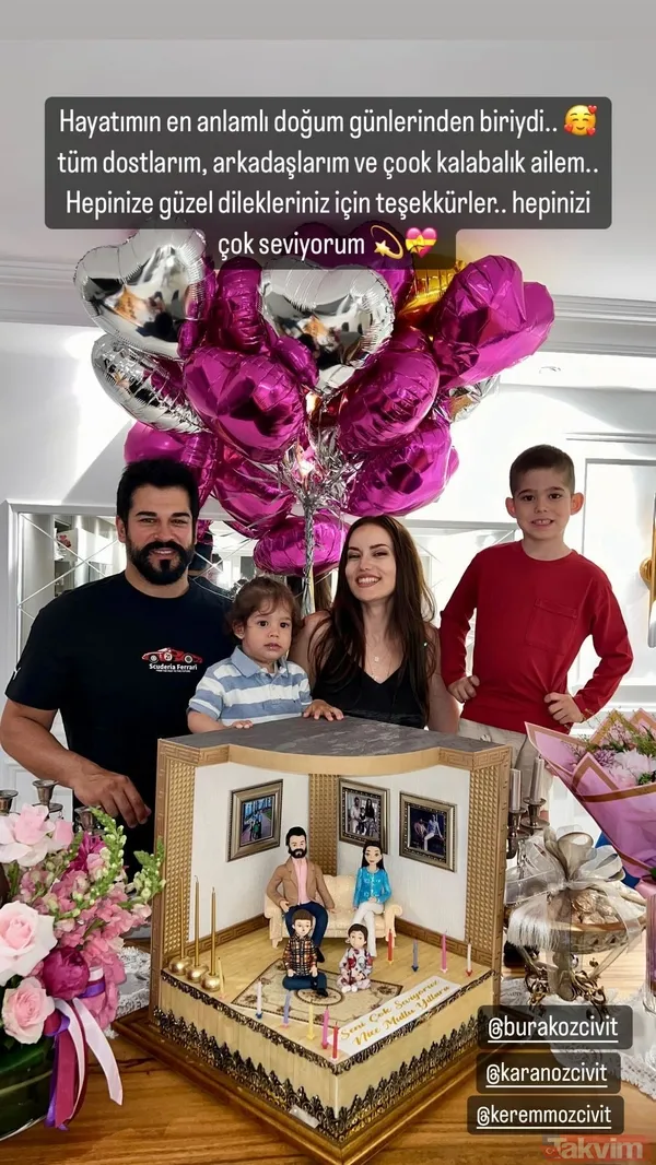 Fahriye Evcen'den sessiz sedasız doğum günü partisi! Kocaman pastası olay oldu! İlk yorum eşi Burak Özçivit'ten... - 5