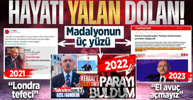 Temeli yalan olan riyakar siyasetin en net delili! Londra'da 'Parayı buldum' diyen Kılıçdaroğlu Ankara'da 'El avuç açmayız' dedi