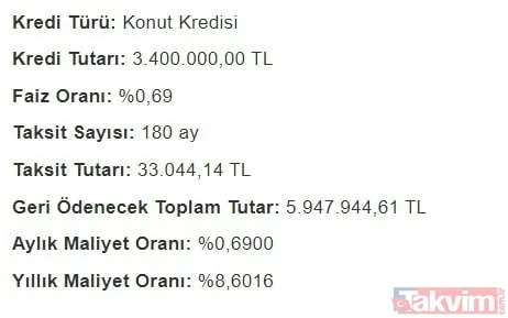 15 yılda... TOKİ Konut kredisi faiz indirimi 0,69 aylık taksit hesaplama! Halkbank, Ziraat, Vakıfbank 300, 400, 500, 1.000.000, 1.200.000, 1.500.000 TL geri ödeme tablosu! - 39