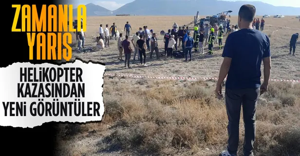 Marmaris'teki yangına müdahaleye giden helikopter Denizli'de düştü! İşte zamanla yarışın görüntüleri...