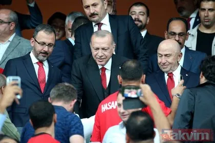 Başkan Erdoğan, Türkiye - Andorra maçında A Milli Takımı yalnız bırakmadı