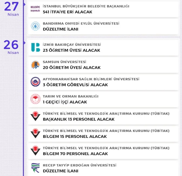 28 Nisan 2021 memur ilanları - KPSS ile KPSS şartsız sözleşmeli kadrolu tüm ilanlar! İşte memur alım başvuru ekranı-2