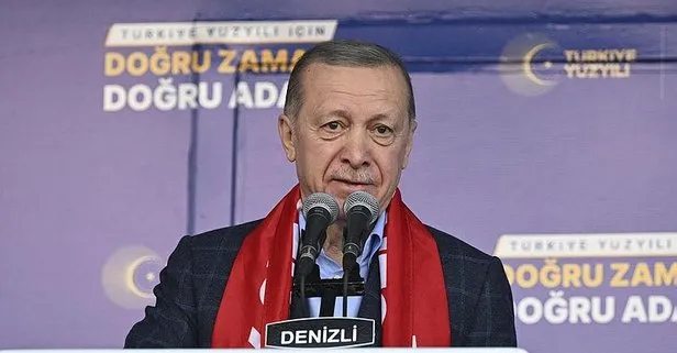 Başkan Erdoğan’dan Denizli’de önemli açıklamalar... Kılıçdaroğlu’na peş peşe salvolar! 14 Mayıs’ta sandığa gömeceğiz