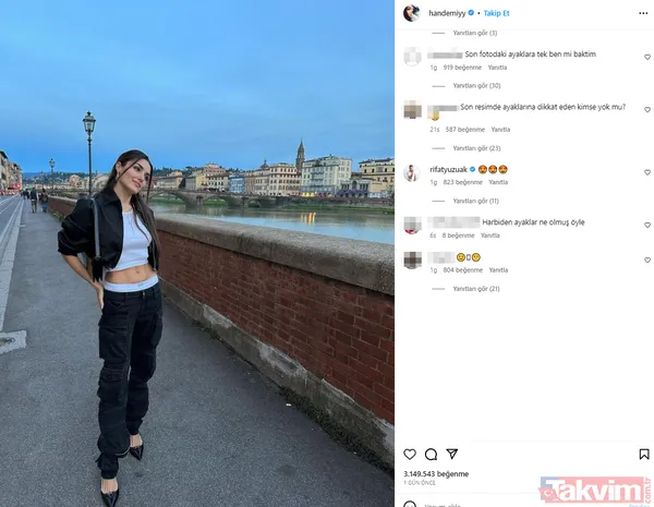 Eltisi Hande Erçel'in kaderini yaşadı! Nazlı Sabancı'nın ayakları olay oldu "Yalnız Hande ile aynı ayakları" - 9